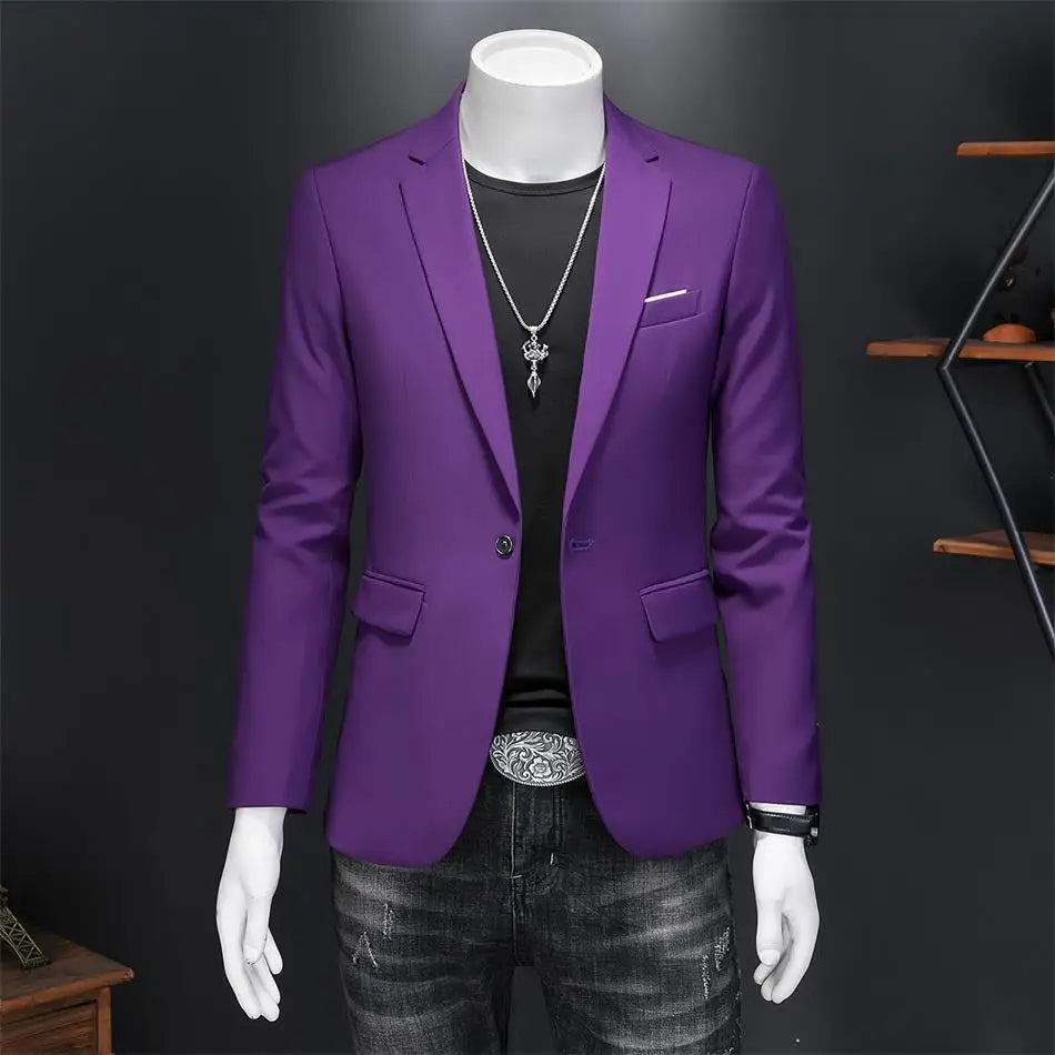Boutique Mode Einfarbig High-end-Marke Casual Business herren Blazer Bräutigam Hochzeit Kleid Blazer für Männer Anzug Tops jacke Mantel