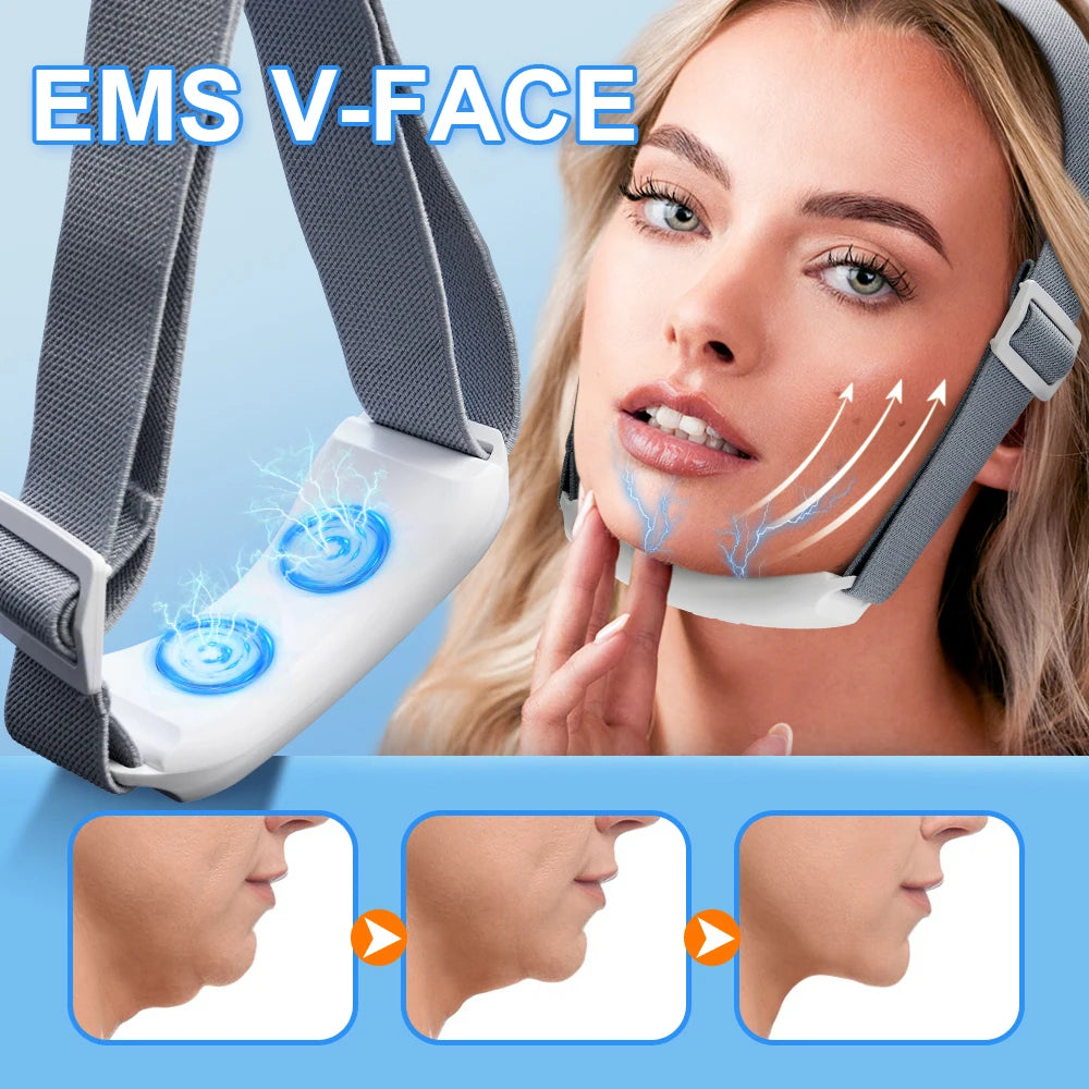 EMS Face Lifting Massagegerät Anti-Falten Straffendes Gesichtsmassagegerät V-Face Lift Gerät Mikrostromentferner Doppelkinn Hautpflege