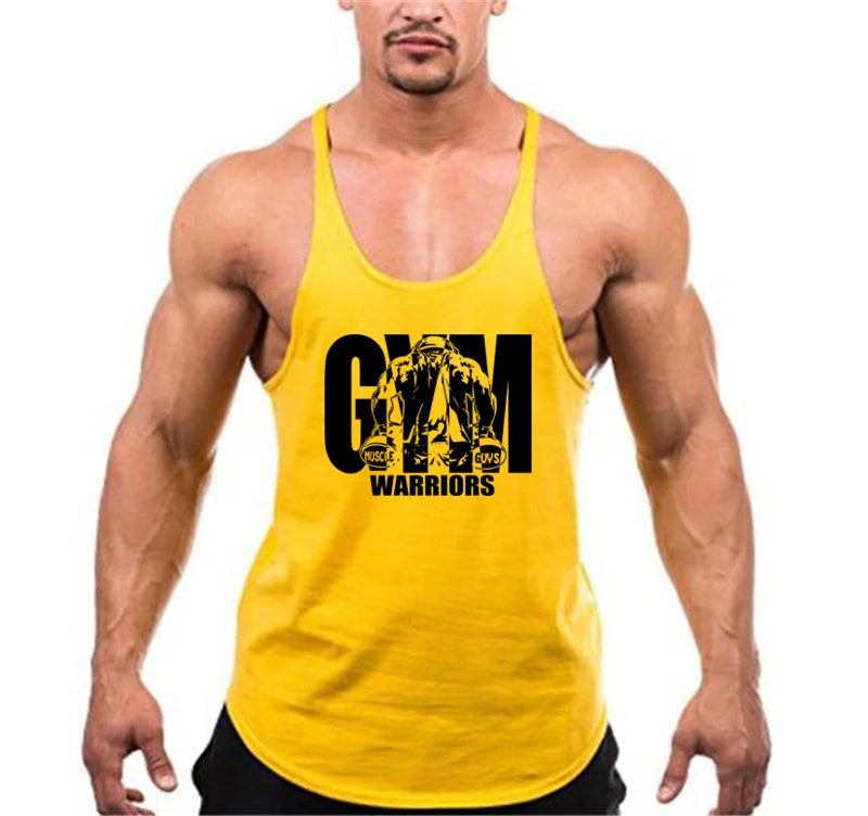 Gym Bodybuilding Tank Tops Mode Y-back Hosenträger Westen Baumwolle Atmungsaktive Ärmellose Unterhemden Herren Fitness Muscle Sport Hemd