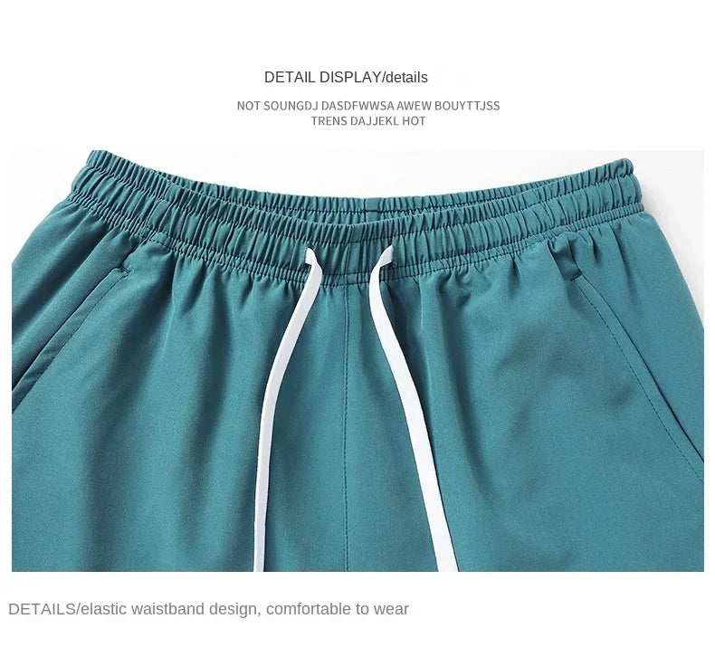 Gym Shorts Herren Sport Jogginghose Taschen Gym Casual Shorts Basic Leichte Hosen Laufen Jogging Strand Shorts Männer Bademode