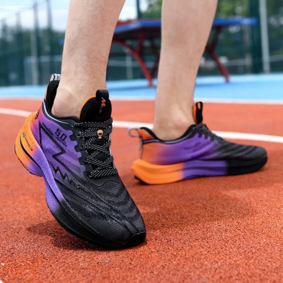 Marke männer Carbon Platte Laufschuhe Weiche Kissen Stoßdämpfende Sport Schuhe Unisex Turnschuhe Licht Anti-Slip Training Schuhe