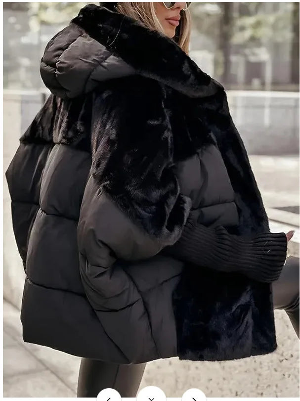 Neue Cappotto Donna Outerwear Winter Warme Baumwolle Jacke Frauen Vielseitige Mit Kapuze Plüsch Taste Einreiher Einfarbig Jacke