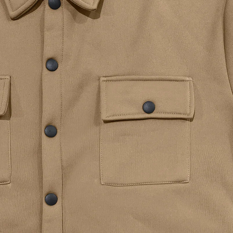 Winter European and American cross-border casual men's clothing fleece lapel European and American single-breasted slim jacket