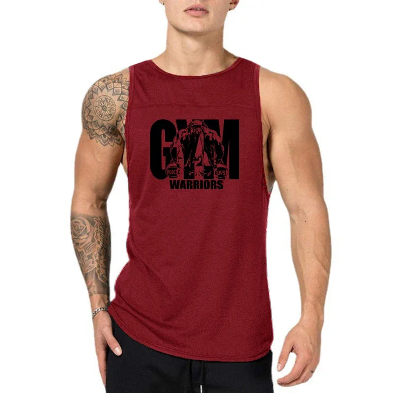 Herren Bodybuilding Sport ärmellose Tank Tops Sommer Baumwolle atmungsaktiv Casual T-Shirts Gym Fitness Workout Muskel lose Unterhemden