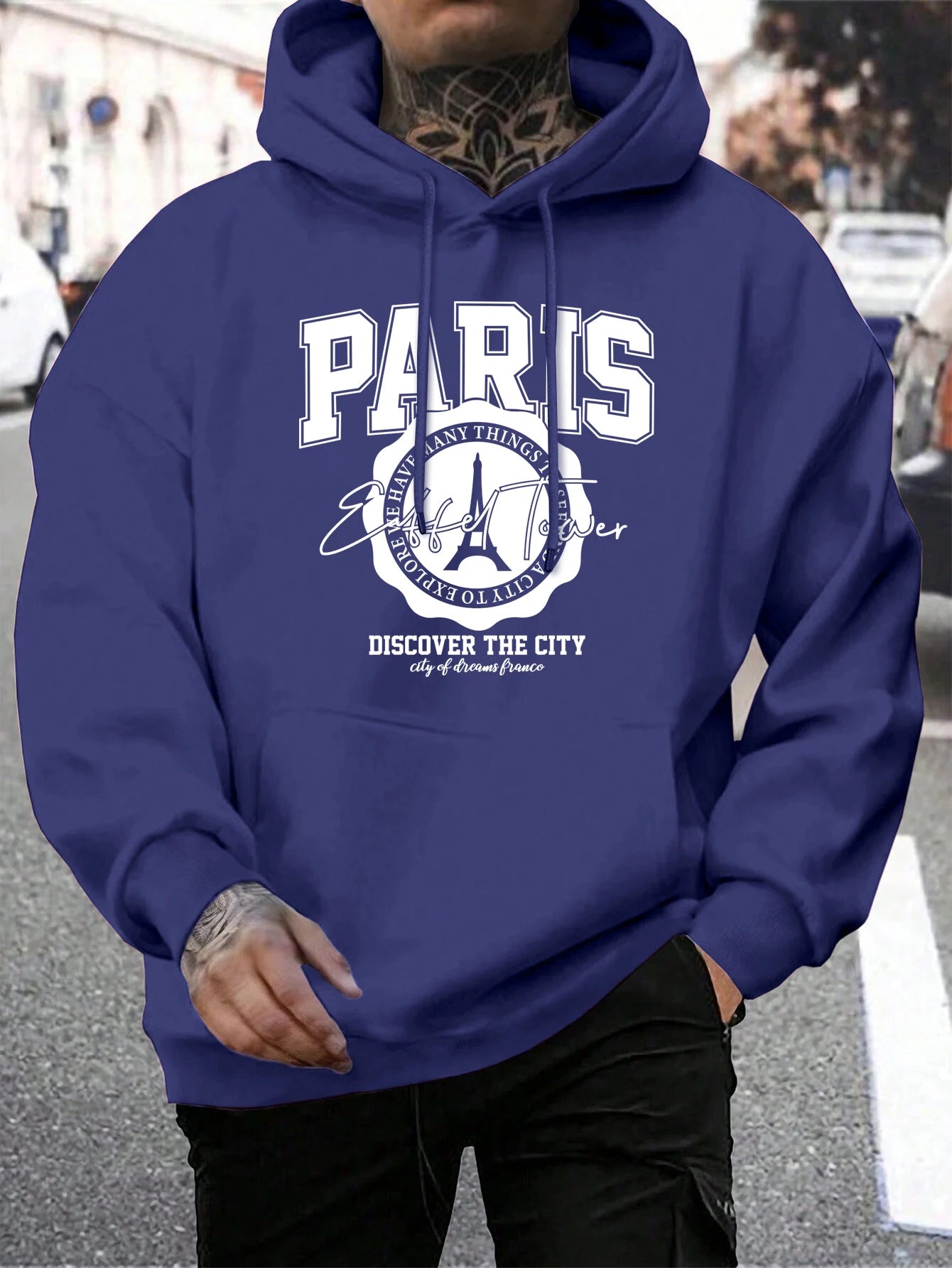 Whiskey Castle Print Herren Hoodies Mode Pelz-Liner Hoodie Warme Fleece S-Xxl Hoody Mann Herbst Hohe Qualität kleidung
