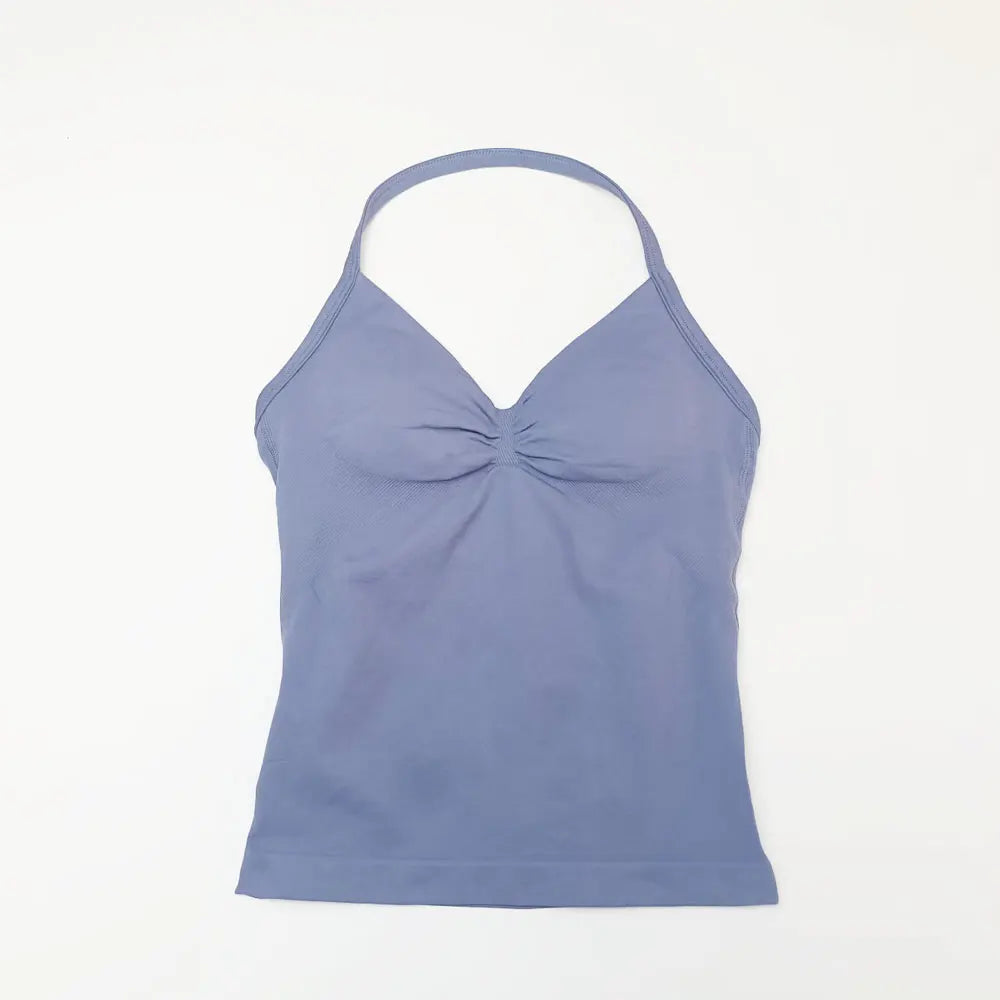 NCLAGEN Impact Longline Riemchen-Top, Sport-Yoga-Weste, Damen-Fitness-Tanktop, Fitnessstudio, schöner BH mit offenem Rücken, Lauftraining, Neckholder