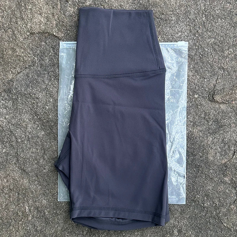 Frauen Sport Biker Shorts Frauen Nackt Gefühl Hohe Taille Yoga Shorts Push-Up Fitness Leggings Bauch-steuer Yoga Dünne Shorts