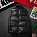 Männer Verdickte Daunen Baumwolle Weste Helle Oberfläche Mode Marke Warme Herbst Winter Oberbekleidung Schulter Pad Weste Jacke