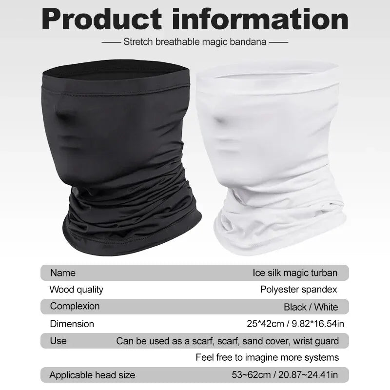 Cycling Face Mask Absorb Sweat Breathable Fishing Training Sport UV Face Scarf Neck Gaiter Summer Face Bandana