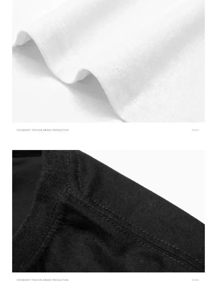 100% reine Baumwolle Herren Luxus-Marken Buchstaben-Print T-Shirt, Kurzarm-T-Shirt, Hochwertige Herrenkleidung, Streetwear