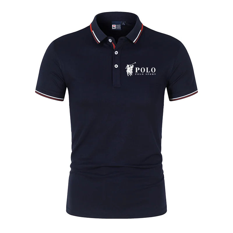 Herren Premium Sommer-Poloshirt, schnelltrocknend, atmungsaktiv, lässig, Business-Mode, Sport, Kurzarm, Herrenbekleidung
