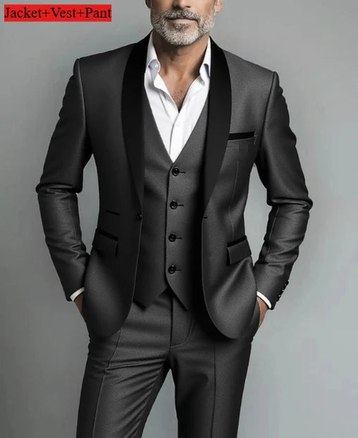 Männer Formale Slim Fit Smoking Prom Anzug Männlichen Bräutigam Hochzeit Blazer Hohe Qualität Trauzeuge Luxus Kleid Business Bankett Party Anzug