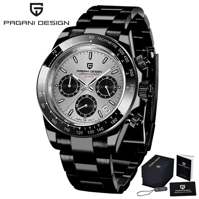 40mm Neue V2 PAGANI DESIGN männer Quarz Uhren Sapphire Retro Chronograph Edelstahl Wasserdichte Uhr Männer Relogio Masculino
