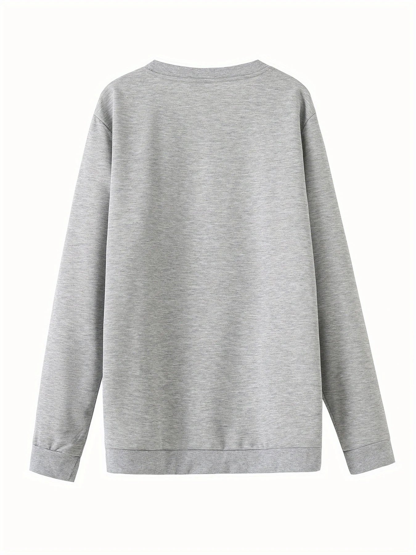 Men's autumn and winter fashionable casual loose mountain graphic print long sleeved round neck sweatshirt