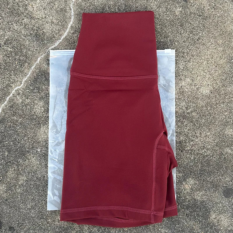 Frauen Sport Biker Shorts Frauen Nackt Gefühl Hohe Taille Yoga Shorts Push-Up Fitness Leggings Bauch-steuer Yoga Dünne Shorts