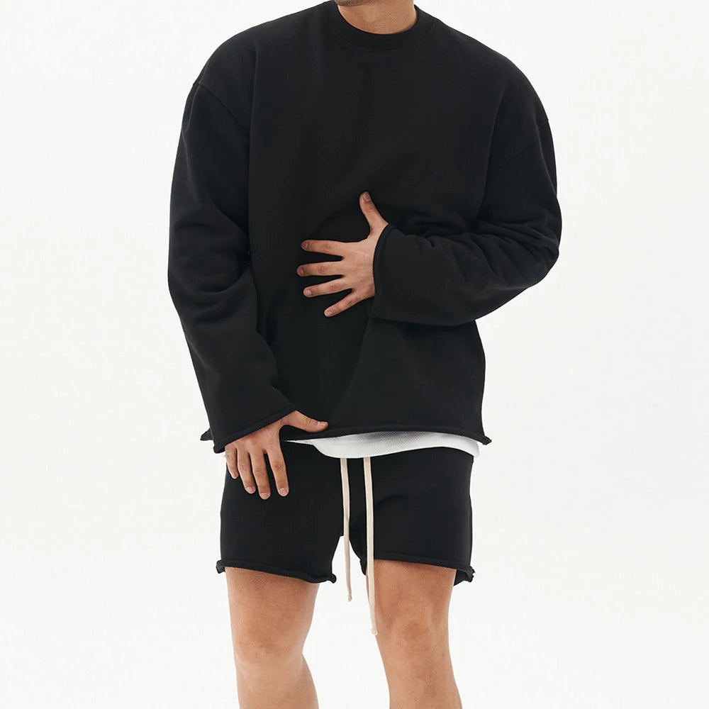 Herren Training Sporta nzüge Fitness Fitness Kits Sportswear Hoodie Pullover Kapuzen shorts Jogging-Sets Baumwolle Lauf anzüge