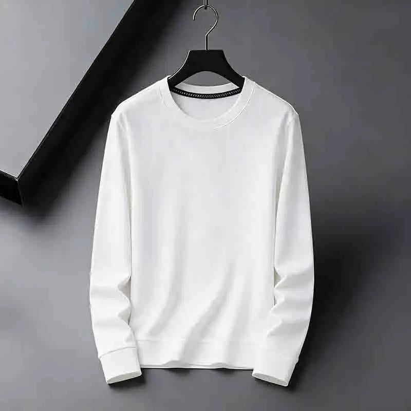 2026 Neuerscheinung Herren Basic Einfarbiger Rundhals-Pullover Atmungsaktiver Langarm-Strickpullover