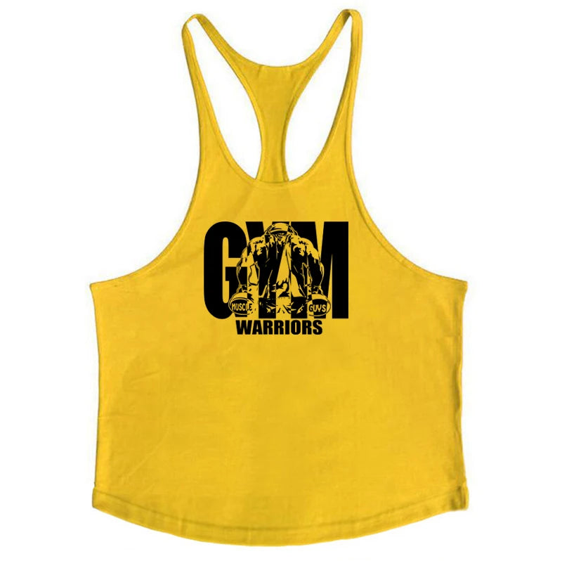 Gym Bodybuilding Tank Tops Mode Y-back Hosenträger Westen Baumwolle Atmungsaktive Ärmellose Unterhemden Herren Fitness Muscle Sport Hemd