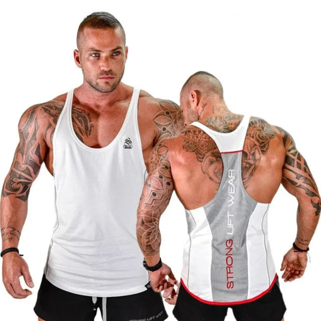 Herren-Bodybuilding-Tanktop, Fitnessstudios, Fitness, ärmelloses Hemd, 2025, neue männliche Baumwollkleidung, modisches Singlet-Weste, Unterhemd für Herren
