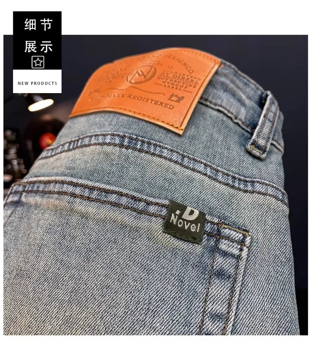 Jeans für Herren 2025, Frühling und Herbst, kleine zerrissene Jeans, Herren-Vintage-Hosen, trendige Marke, Harlan-Männerkleidung, Streetwear-Kleidung