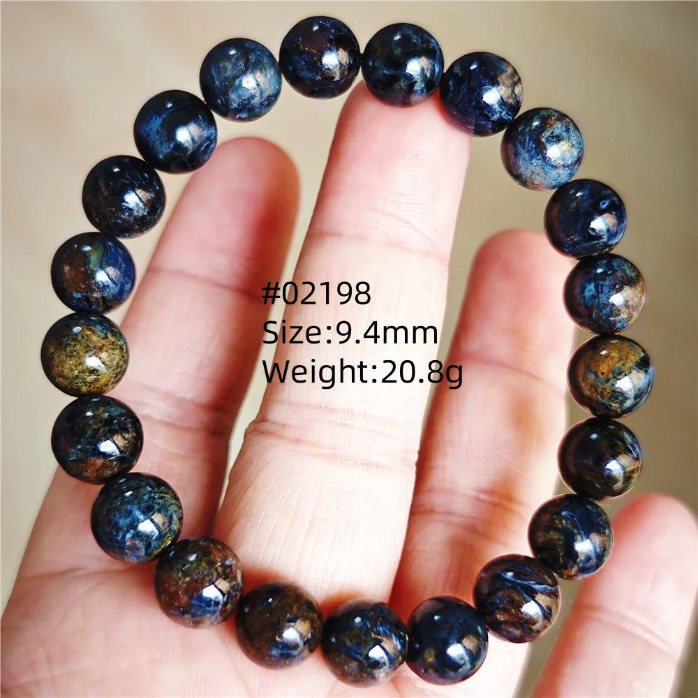Natürliche blaue Pietersite Runde Perlen Armband Schmuck 12,5 mm Feuer Pietersite Namibia Feuer Pietersite Seltene Steinperlen AAAAAA