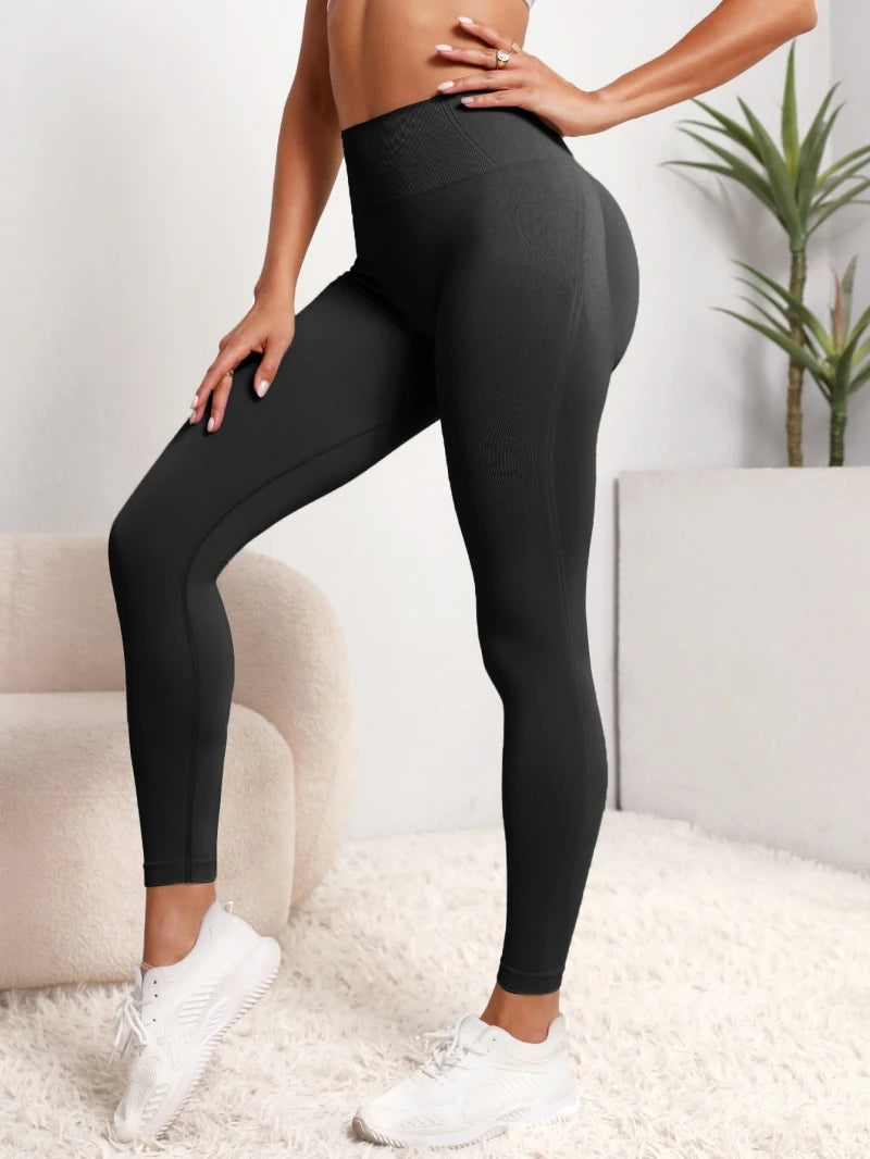 Damen-Leggings mit hoher Taille, Po-Lifting, Bauchkontrolle, Trainingshose, weich, dehnbar, bequem, für Yoga, Laufen, Sport