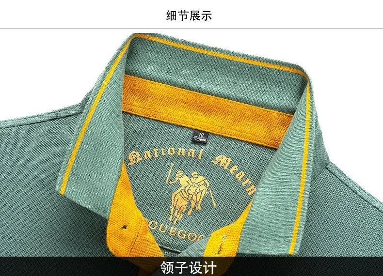 2024 hohe Qualität männer Baumwolle Bestickt Polo-Shirt Sommer Neue High-end-Business Casual Revers Kurzarm T-shirt