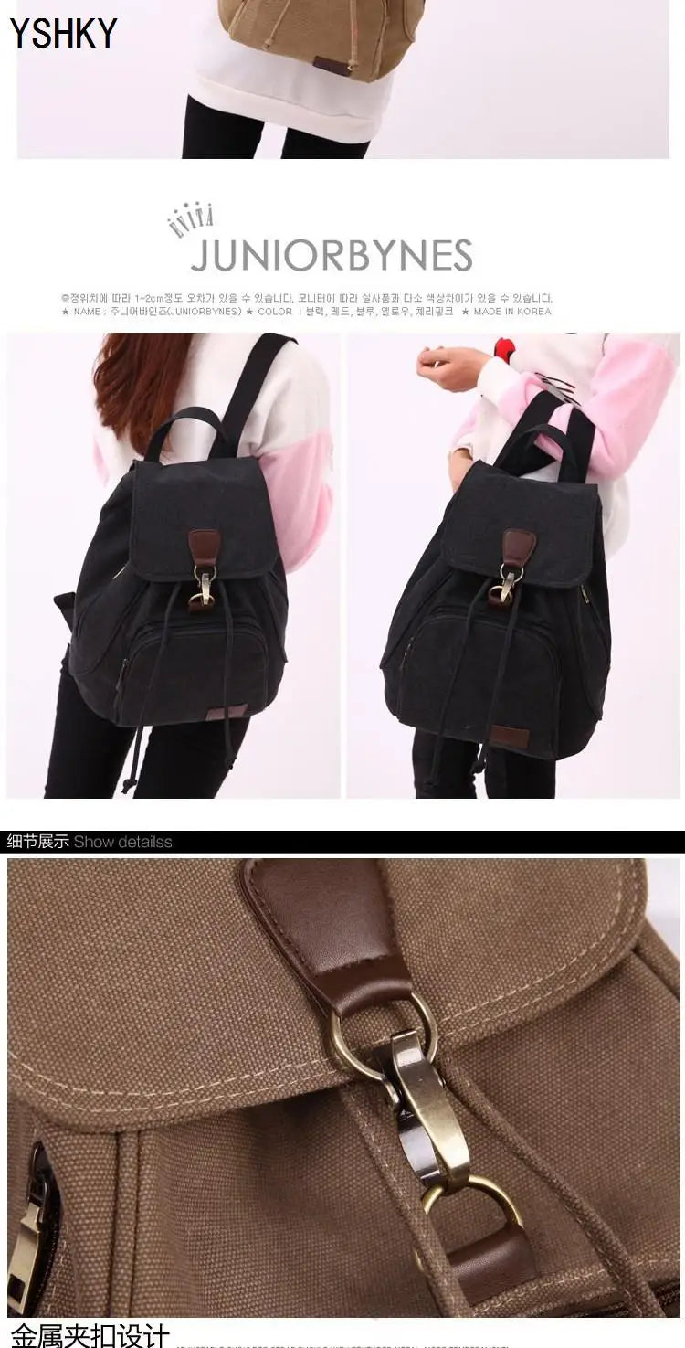Neuer Rucksack, Rucksack, Rucksack, große Kapazität, lässiger Damen-Reiserucksack, Vintage-Rucksack aus Segeltuch im Freien