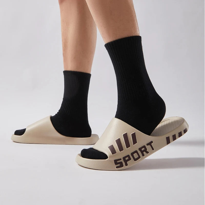 Sommer Mode Hausschuhe Für Männer Indoor Outdoor Sandalen Strand Flip Flop Dicke Sohle Männliche Rutschen Sommer Nicht-Slip Männer Dusche pantoffel