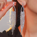 2 Stück Damenschmuck, Strass-Quastenohrringe, luxuriöse Modeaccessoires für Hochzeitsfeiern
