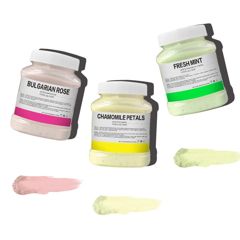 350g Feuchtigkeitsspendende 24K Gold Weiche Maske Pulver Rosenblütenblatt Kristall Gelee Maske Pulver Hautpflege Dropshipping
