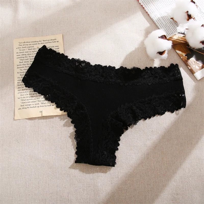 5 Teile/satz Frauen Baumwolle Höschen Floral Spitze Intime Unterwäsche Trendy Patchwork Spitze Slip Weibliche Weiche Unterhose Dessous S-XL