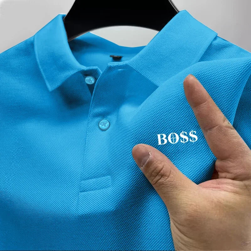 Kurzarm-Poloshirt für Herren, schnell trocknend, atmungsaktiv, lässig, stilvoll, Business, Sport, Sommer, hoch, neu, 2025