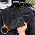 Men's Winter Fashion New 100% Merino Wool Exquisite Design Penguin Embroidery Round Neck Soft Knitted Warm Casual Sweater