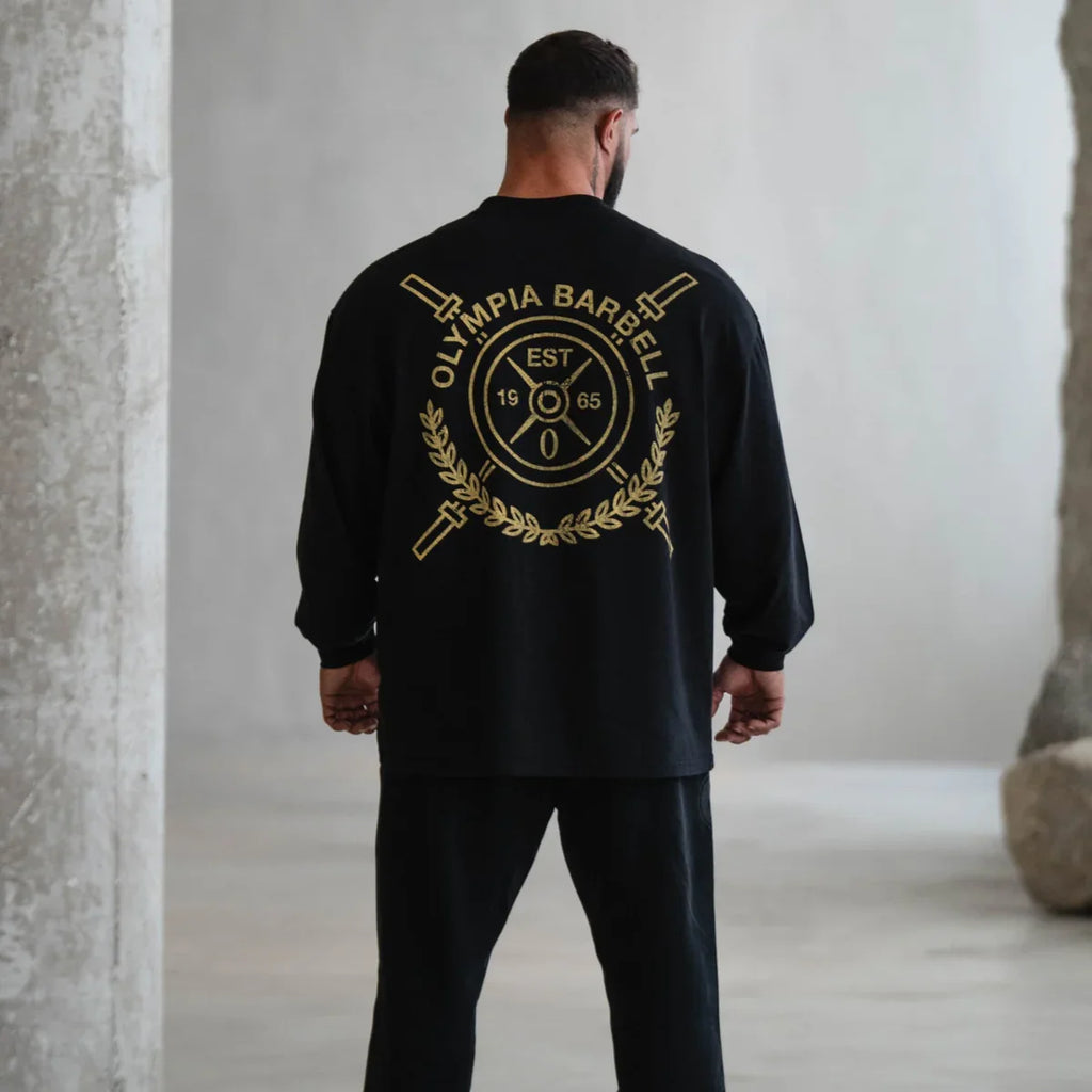 Gym Fitness T-shirt Männer Frauen Casual Langarm Gedruckt Shirts Männlichen Bodybuilding Tees Tops Workout Sport Training Kleidung