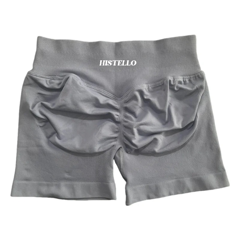 HISTELLO Impact Shorts Df Substitute High Waist Women Yoga Workout Short Seamless Leggings Stretch Fitness Running Gym Shorts