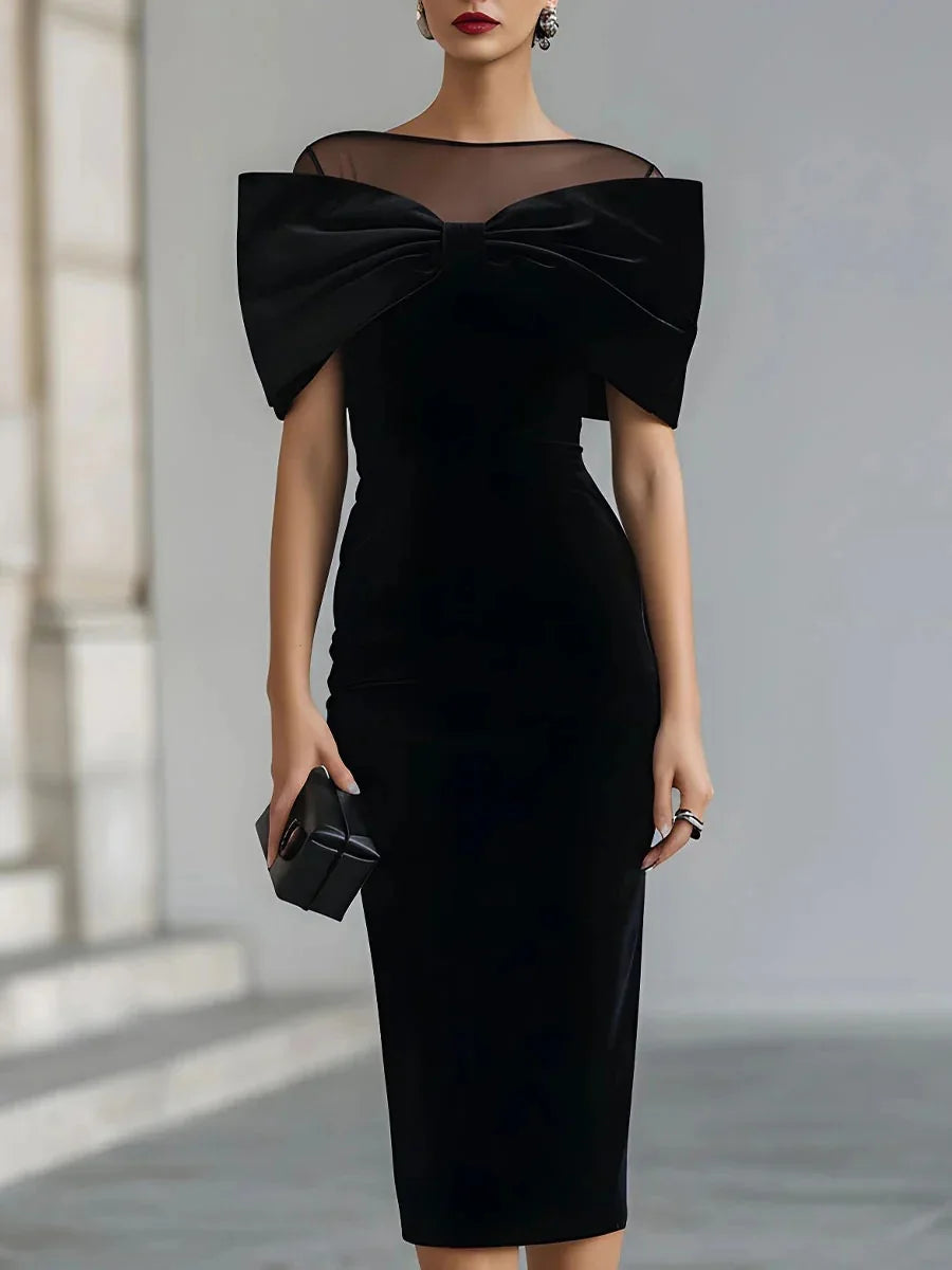 Modisches Spitzenkleid mit Einschulter-Design aus Goldvelours für Damen, Sommerliches Schlankes Elegantes Hüftbedeckendes Schlitz-Kleid
