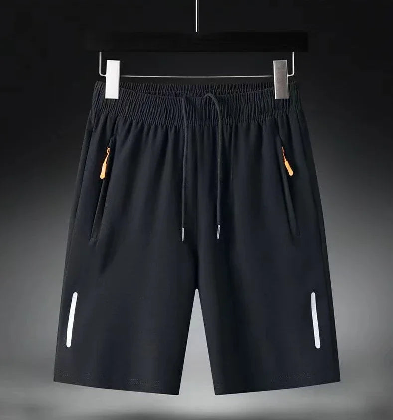 Sommer Herren Shorts Eisseide Laufshorts Gym Sport Shorts Schnelltrocknend Atmungsaktiv Strand Kurze Hose Fitness Jogging Coole Lässige Sportbekleidung