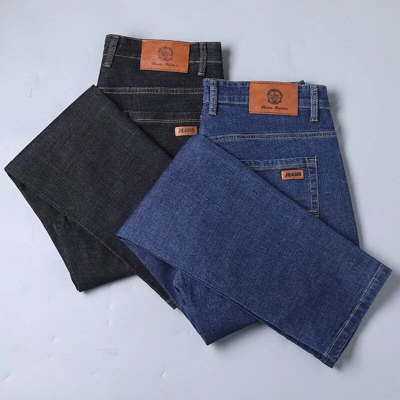 Neue Männer Klassische Jeans Jean Homme Pantalones Hombre Männer Mannen Weiche Schwarz Biker Masculino Denim Overalls Herren Hosen Größe 32-38