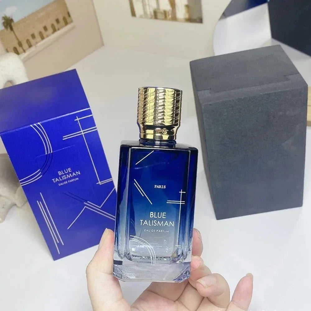 100 ml Luxusmarke „Enchantment of Blue“, schützender Talisman-Blume, Unisex, langlebig, holzig, floraler Pheromon-Köln-Duft