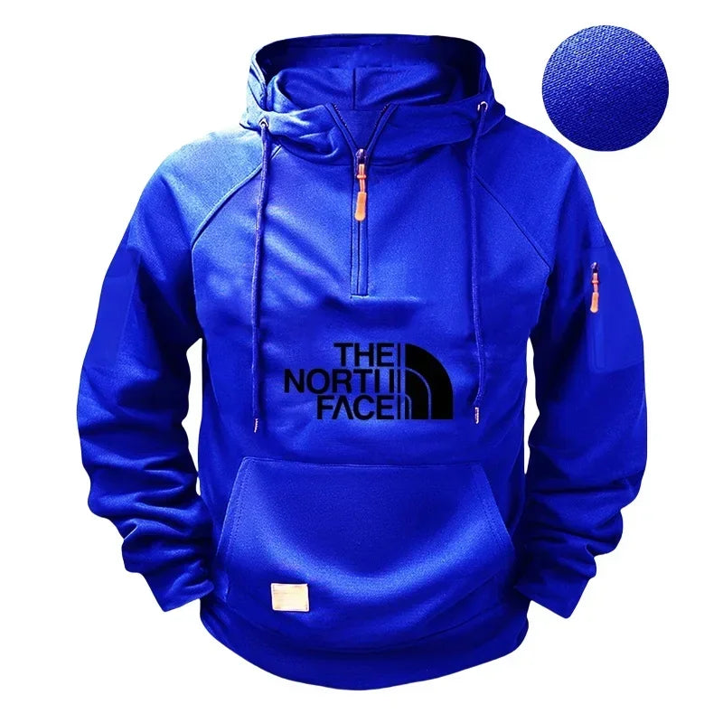 Lässiges Sport-Langarm-Sweatshirt für Herren mit Kapuze in großen Größen und modischer Fitness-Pullover für Herbst und Winter 2025