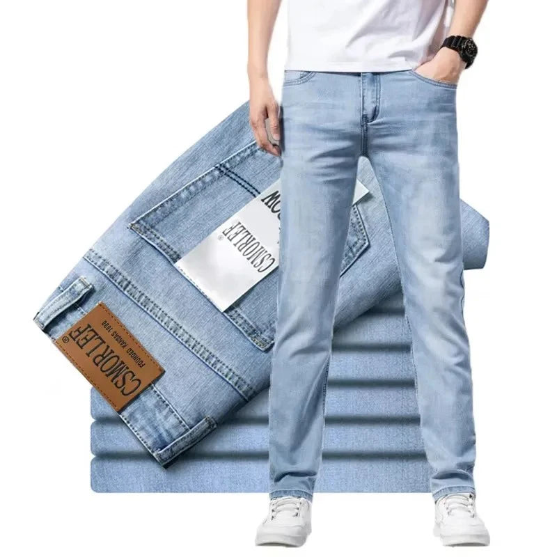 2026 Marken-Jeans Sommer-Stil Ultra-Dünne Leichte Herren-Jeans Mode Männliche Casual Denim Herren-Jeans Slim Fit Großhandel Jeans