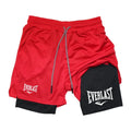 Herren Laufshorts 2 in 1 Doppellagige Sportshorts Sportbekleidung Fitness Kurze Hosen Trainings-Jogginghose Herrenbekleidung