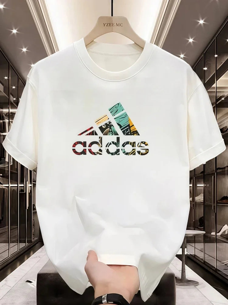 2026 Sommer Herren T-Shirt Kurzarm Reine Baumwolle T-Shirt Sommer Slim Fit Vollbaumwolle Halbarm Rundhals Atmungsaktiv Trend