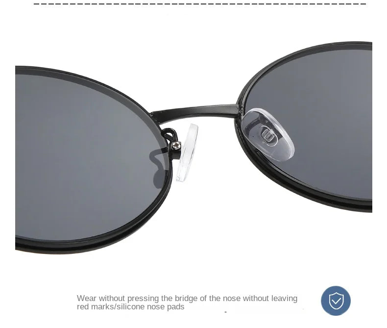 1-2PCS Neue Mode Marke Sonnenbrille Retro Kleine Rahmen Frau Mann Metall Cat Eye Brille Shades UV Schutz sonnenbrille mit Box