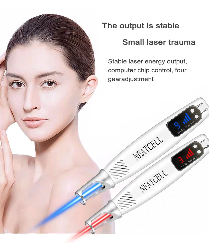 Pikosekunden-Laserpointer zur Entfernung von Maulwurfs, Stift zur Entfernung dunkler Flecken, Tattoo, Akne, Hautpigment, tragbare Entfernungsmaschine, Schönheitsgerät