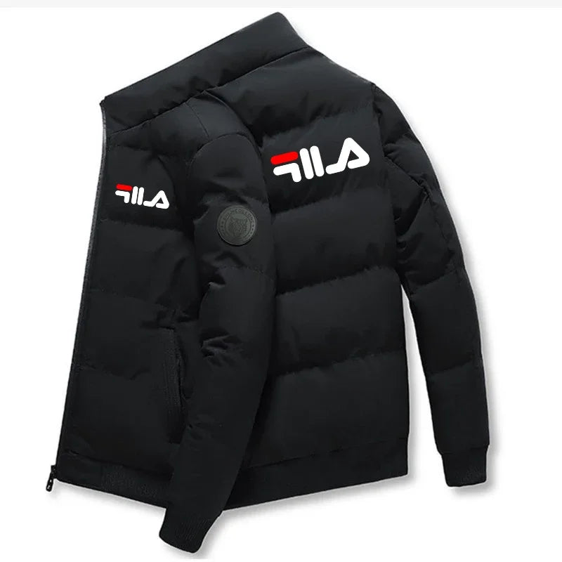 Neue 2025, Herbst/Winter-Herren-Kurzjacke, modische Outdoor-Casual-Stehkragen-Reißverschluss-Herrenjacke mit Baumwollpolsterung