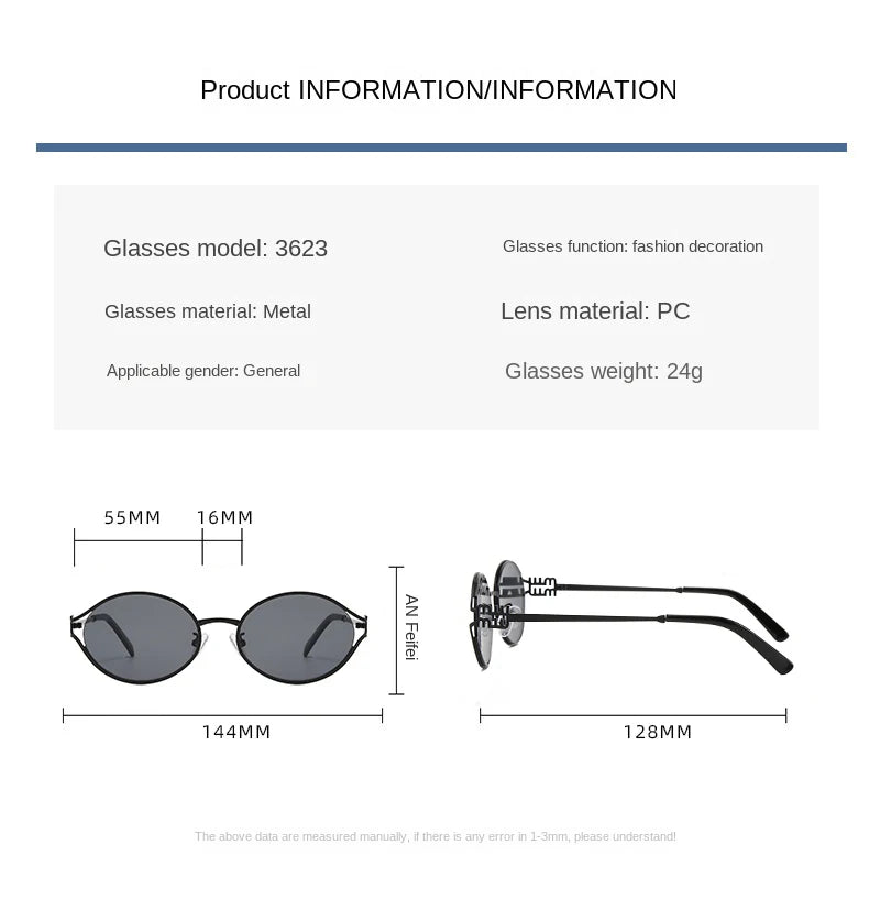 1-2PCS Neue Mode Marke Sonnenbrille Retro Kleine Rahmen Frau Mann Metall Cat Eye Brille Shades UV Schutz sonnenbrille mit Box