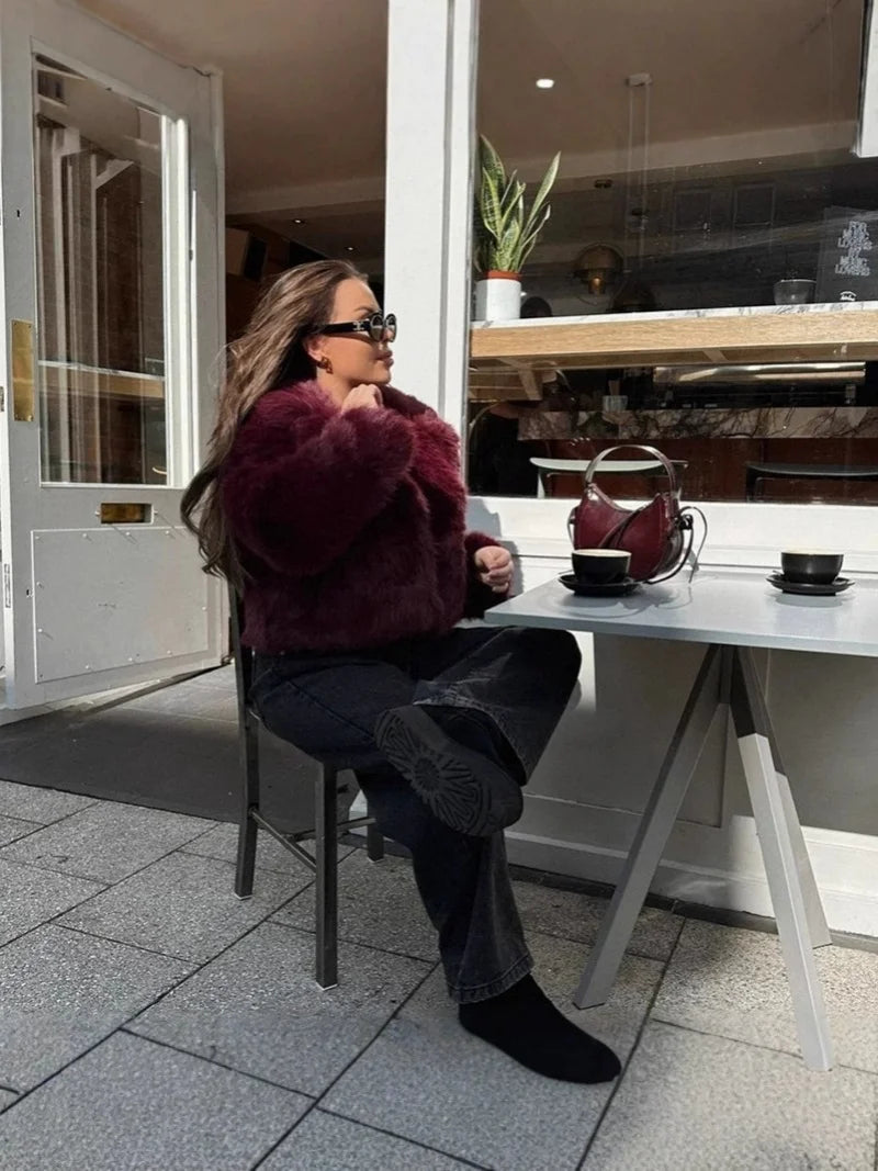 Winter Umweltfreundliche Faux Nerz Pelz Verdickte Kurze Mantel frauen Pelz Top Künstliche Pelt Jacke Warme Gemütliche Trendy Oberbekleidung