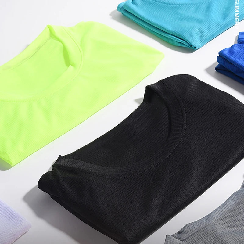 Sommer Herren Quick Dry Lauf Bodybuilding Shirts Sport Gym t Shirt Männer Kurzarm Fitness Tops Übergroßen t-Shirt Jersey